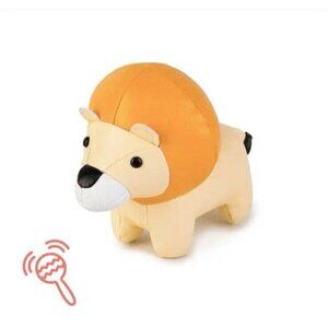 Little Big Friends Tiny Musical Friends Lion, Kids Leather Rattle Animal Toy New